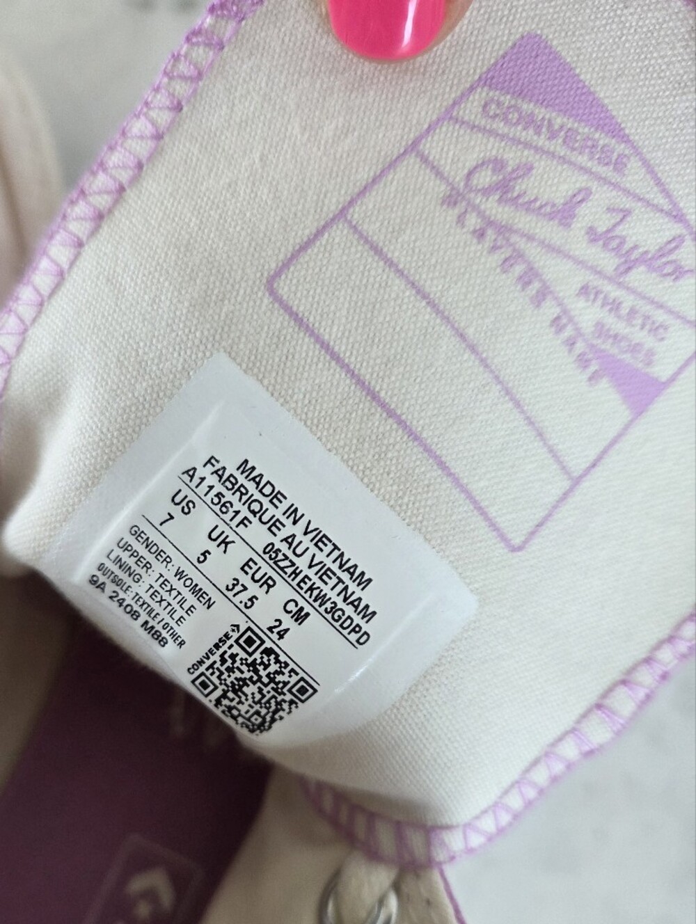 Converse Allstar Chuck Taylor 70 Hi Top Sneakers Grape Fizz Little Flowers NWT - Picture 10 of 16